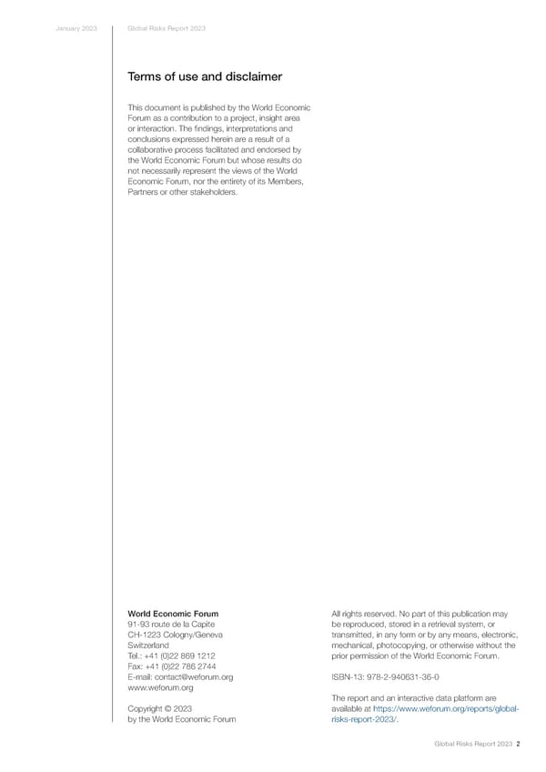 2023 | Global Risks Report - Page 2