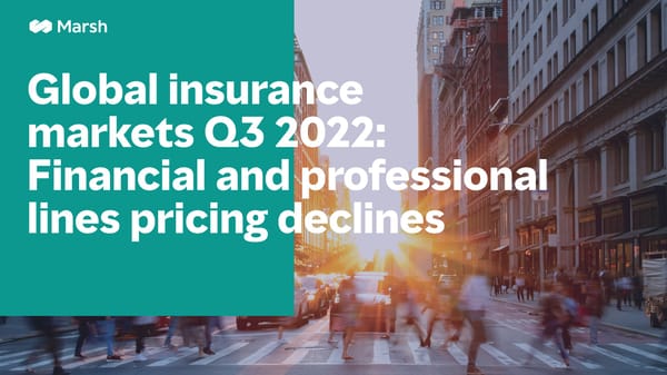 Q3 2022 | Global Insurance Market Index - Page 1